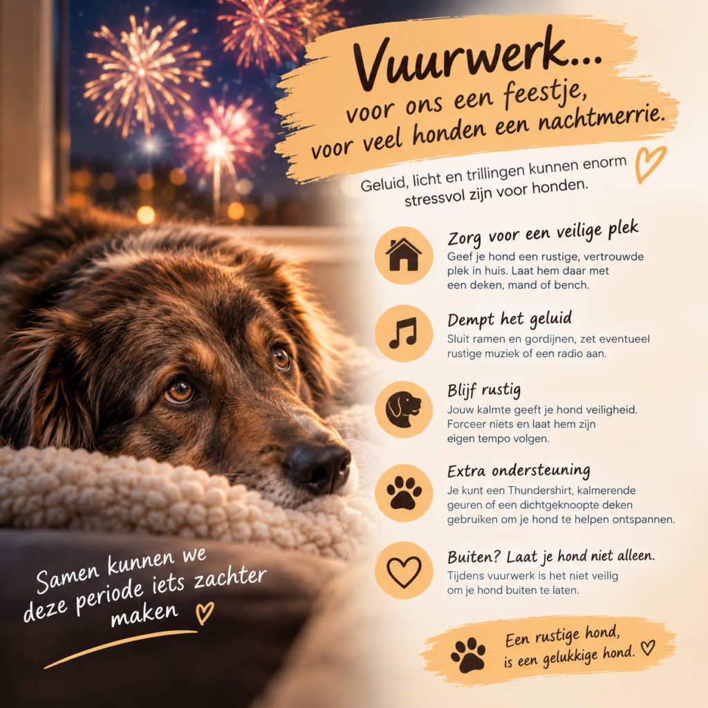 Vuurwerkangst bij honden